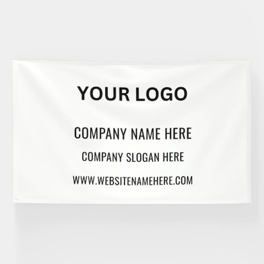 Benutzerdefiniertes Firmenlogo | Name und Slogan Banner (Horizontal)