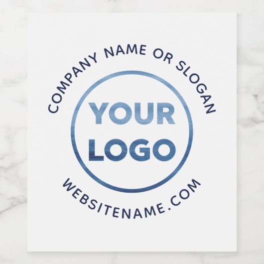 Benutzerdefiniertes Firmenlogo NEU Blue Text Corpo Weinetikett (Einzelnes Label)