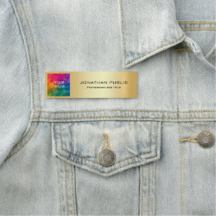 Benutzerdefiniertes Firmenlogo oder Foto stilvoll Namensschild