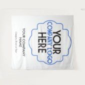 Benutzerdefiniertes Firmenlogo Party für Unternehm Wandteppich (Vorderseite (Horizontal))