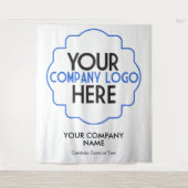 Benutzerdefiniertes Firmenlogo Party für Unternehm Wandteppich (Vorderseite)