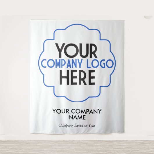 Benutzerdefiniertes Firmenlogo Party für Unternehm Wandteppich (Vorderseite)