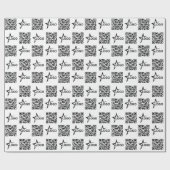 Benutzerdefiniertes Firmenlogo & QR-Code Geschenkpapier (Flach)