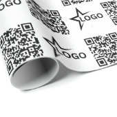 Benutzerdefiniertes Firmenlogo & QR-Code Geschenkpapier (Rolleneckpunkt)