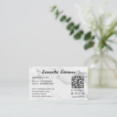 Benutzerdefiniertes Firmenlogo QR Code Mitarbeiter Visitenkarte (Stehend Vorderseite)