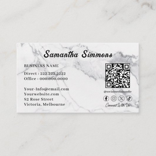 Benutzerdefiniertes Firmenlogo QR Code Mitarbeiter Visitenkarte (Vorderseite)