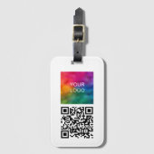 Benutzerdefiniertes Firmenlogo QR-Code Name Text p Gepäckanhänger (Vorderseite Vertikal)