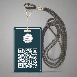 Benutzerdefiniertes Firmenlogo Qr Code Navy Blue E Ausweis