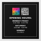 Benutzerdefiniertes Firmenlogo QR-Code Schwarze Öf Fensteraufkleber (Blatt)