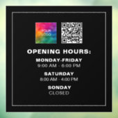 Benutzerdefiniertes Firmenlogo QR-Code Schwarze Öf Fensteraufkleber (Blatt 3)