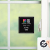 Benutzerdefiniertes Firmenlogo QR-Code Schwarze Öf Fensteraufkleber (Zuhause)