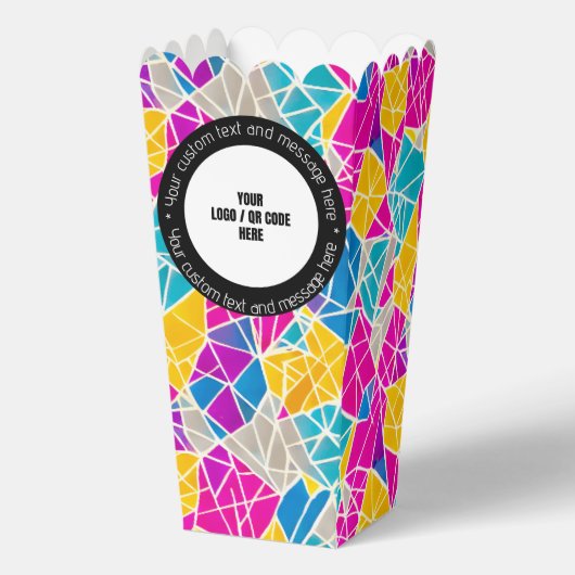 Benutzerdefiniertes Firmenlogo QR-Code Text farbig Geschenkschachtel (Vorderseite)