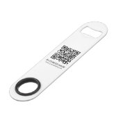 Benutzerdefiniertes Firmenlogo QR-Code URL-Adresse Speed Flaschenöffner (Rückseite Schrägansicht)
