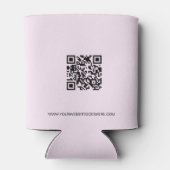 Benutzerdefiniertes Firmenlogo QR-Website rosa Dosenkühler (Rückseite)