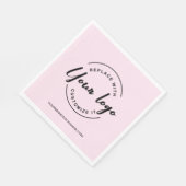 Benutzerdefiniertes Firmenlogo Rosa Abendessen Serviette (Ecke)