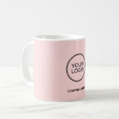 Benutzerdefiniertes Firmenlogo Rosa Personalisiert Kaffeetasse (Vorderseite Links)