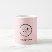 Benutzerdefiniertes Firmenlogo Rosa Personalisiert Kaffeetasse (Mittel)