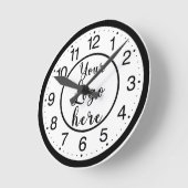 Benutzerdefiniertes Firmenlogo Runde Wanduhr (Winkel)