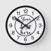 Benutzerdefiniertes Firmenlogo Runde Wanduhr (Vorderseite)