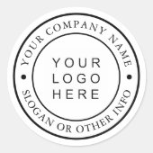 Benutzerdefiniertes Firmenlogo Runder Aufkleber (Vorderseite)