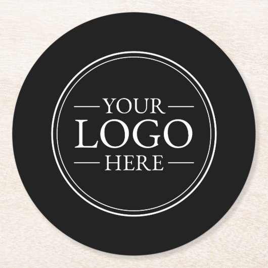 Benutzerdefiniertes Firmenlogo Runder Pappuntersetzer (Vorderseite)