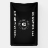 Benutzerdefiniertes Firmenlogo | Schwarz-Minimalis Banner (Vertikal)