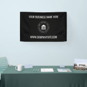Benutzerdefiniertes Firmenlogo | Schwarz-Minimalis Banner (Messe)