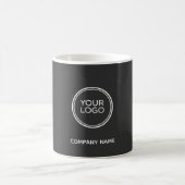 Benutzerdefiniertes Firmenlogo Schwarz Minimalisti Kaffeetasse (Mittel)