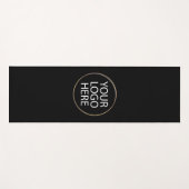 Benutzerdefiniertes Firmenlogo | Schwarz Yogamatte (Vorderseite (Horizontal))