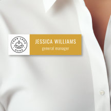 Benutzerdefiniertes Firmenlogo Senfgelb Mitarbeite