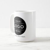 Benutzerdefiniertes Firmenlogo & Slogan Massengesc Kaffeetasse (Vorderseite Links)