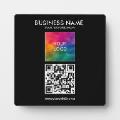 Benutzerdefiniertes Firmenlogo Slogan QR-Code-Plat Fotoplatte (Vorderseite)