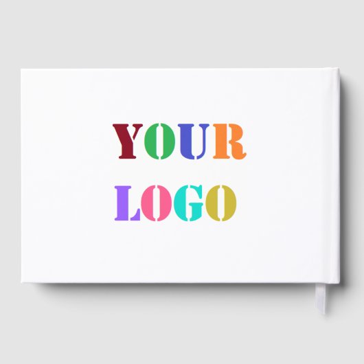 Benutzerdefiniertes Firmenlogo Social Media Text G Gästebuch (Rückseite)