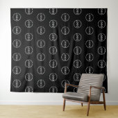 Benutzerdefiniertes Firmenlogo Step-and-Repeat Wandteppich (Beispiel (Horizontal))