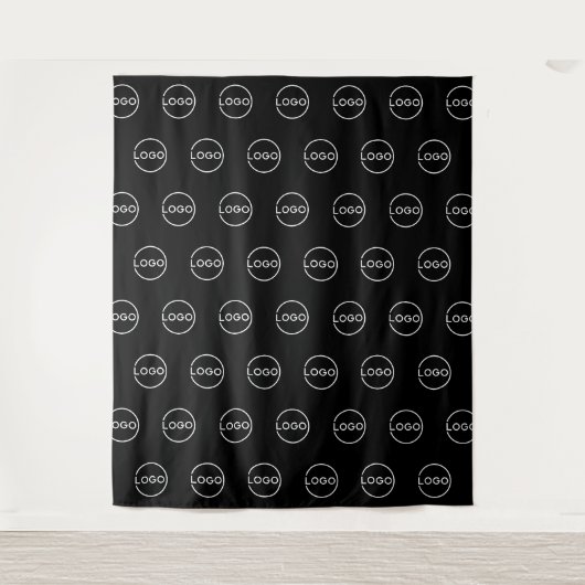 Benutzerdefiniertes Firmenlogo Step-and-Repeat Wandteppich (Vorderseite)