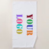 Benutzerdefiniertes Firmenlogo Strandtuch - Farben (Vorderseite)