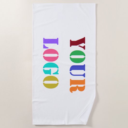 Benutzerdefiniertes Firmenlogo Strandtuch - Farben (Vorderseite)