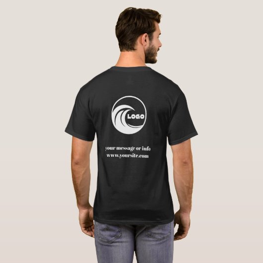 Benutzerdefiniertes Firmenlogo Teamarbeit T-Shirt (Schwarz voll)