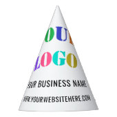 Benutzerdefiniertes Firmenlogo Text Business Paper Partyhütchen (Vorderseite)
