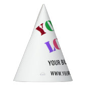 Benutzerdefiniertes Firmenlogo Text Business Paper Partyhütchen (Links)