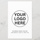 Benutzerdefiniertes Firmenlogo & Text l Schwarzwei Flyer (Vorne)