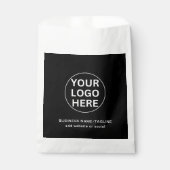 Benutzerdefiniertes Firmenlogo & Text l Schwarzwei Geschenktütchen (Vorderseite)