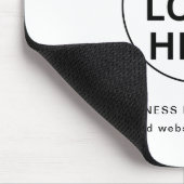 Benutzerdefiniertes Firmenlogo & Text l Schwarzwei Mousepad (Ecke)