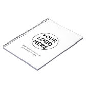 Benutzerdefiniertes Firmenlogo & Text l Schwarzwei Notizblock (Linke Seite)