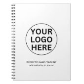 Benutzerdefiniertes Firmenlogo & Text l Schwarzwei Notizblock (Vorderseite)