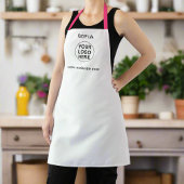 Benutzerdefiniertes Firmenlogo & Text l Schwarzwei Schürze