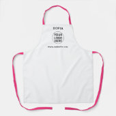 Benutzerdefiniertes Firmenlogo & Text l Schwarzwei Schürze (Vorderseite)