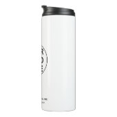 Benutzerdefiniertes Firmenlogo & Text l Schwarzwei Thermosbecher (Nach rechts gedreht)