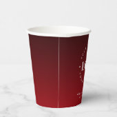 Benutzerdefiniertes Firmenlogo Text Red Ombre Part Pappbecher (Rechts)