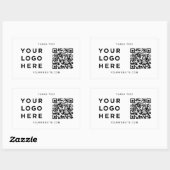 Benutzerdefiniertes Firmenlogo, Text, Website, QR- Rechteckiger Aufkleber (Blatt)